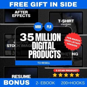 35+ million resell digital products bundle ideal for passive income, featuring private label rights & master resell rights (mrr) (plr)