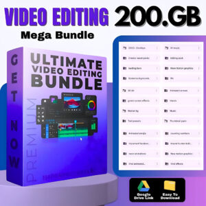 200gb+ ultimate video editing bundle pack